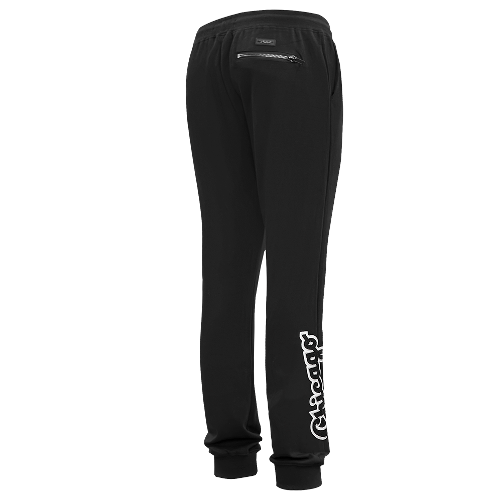 MLB CHICAGO WHITE SOX CLASSIC CHENILLE PANTALON JOGGER POUR HOMME (NOIR)