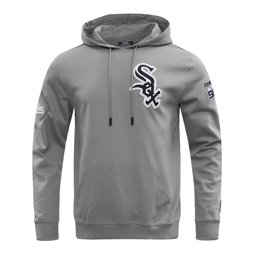 MLB CHICAGO WHITE SOX CLASSIC CHENILLE CHANDAIL À CAPUCHON POUR HOMME (GRIS)