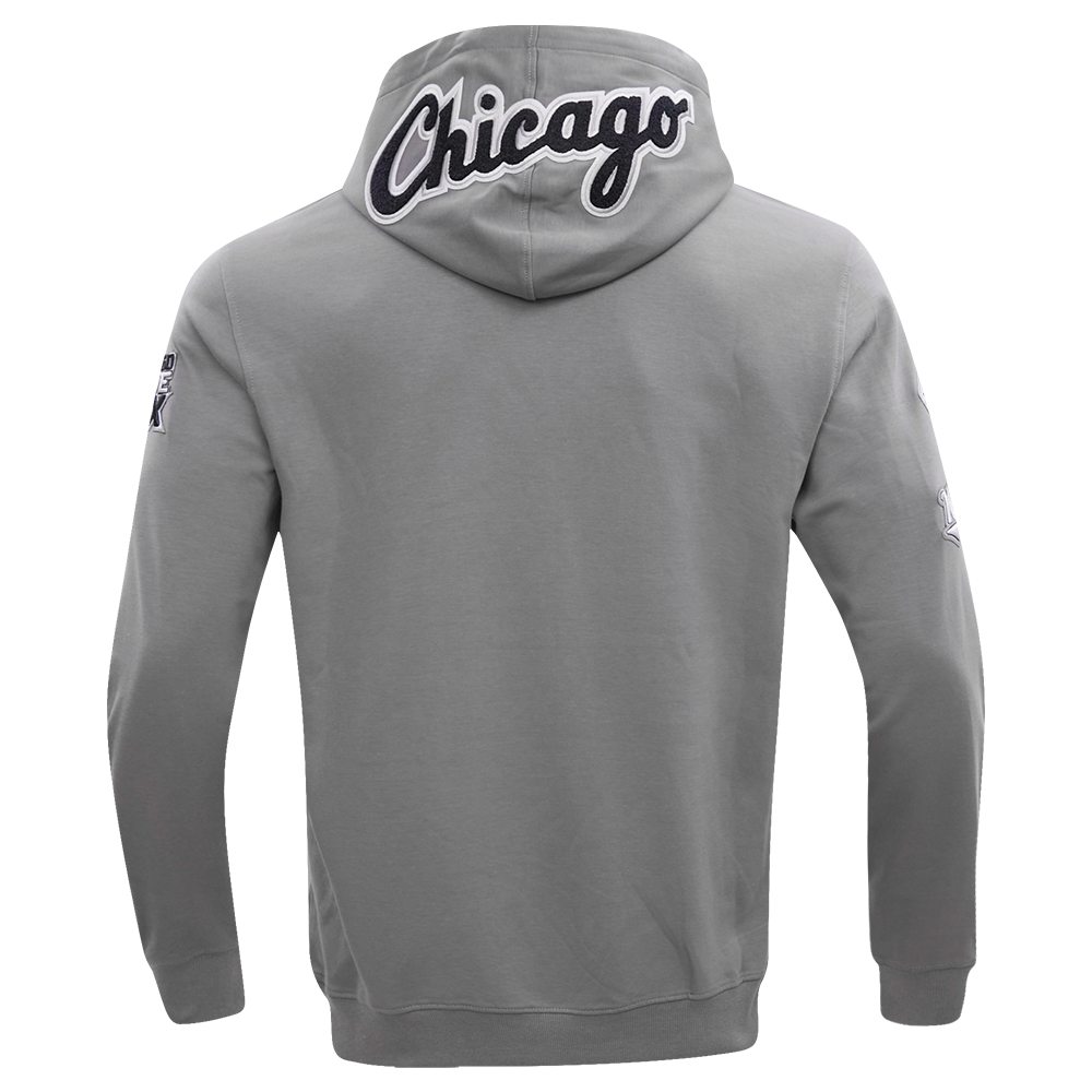MLB CHICAGO WHITE SOX CLASSIC CHENILLE CHANDAIL À CAPUCHON POUR HOMME (GRIS)