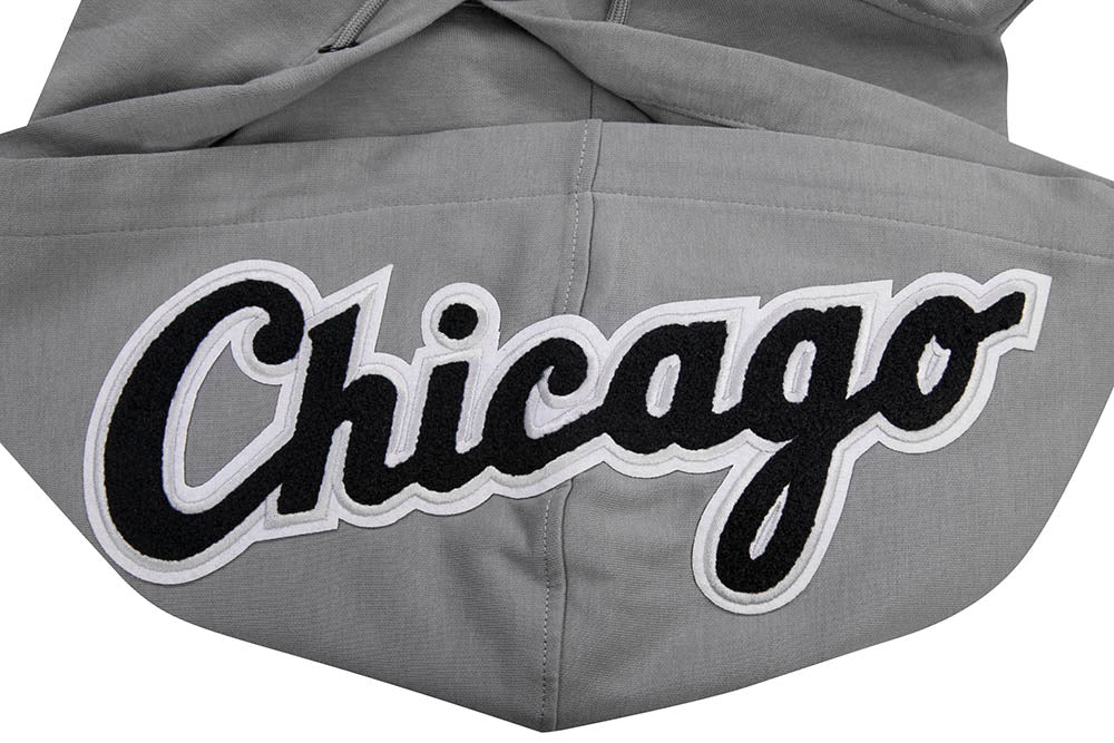 MLB CHICAGO WHITE SOX CLASSIC CHENILLE CHANDAIL À CAPUCHON POUR HOMME (GRIS)
