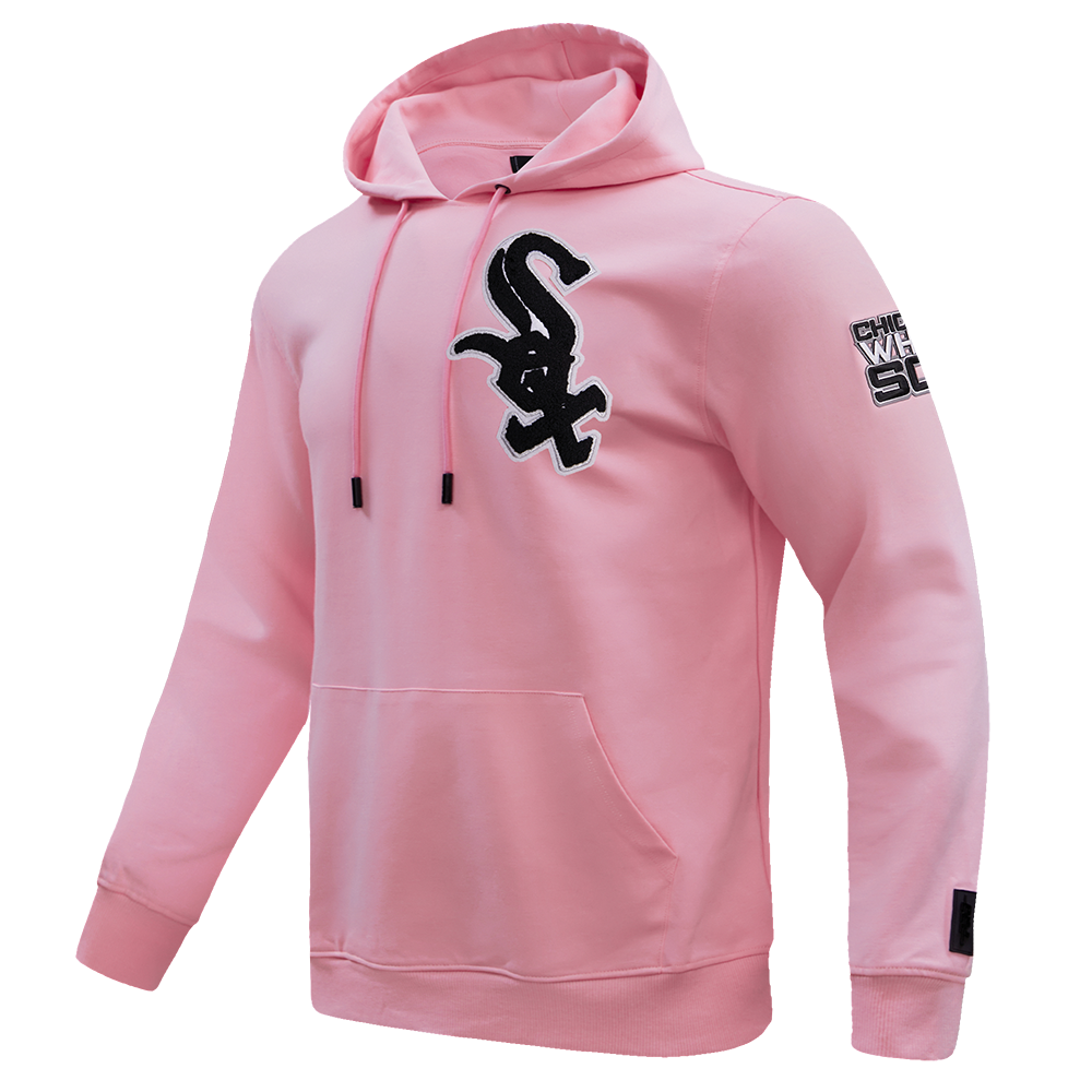 MLB CHICAGO WHITE SOX CLASSIC CHENILLE MEN'S PULLOVER HOODIE (PINK)