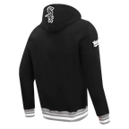 MLB CHICAGO WHITE SOX SCRIPT TAIL MEN'S RIB FLC PO HOODIE (BLACK/GRAY)