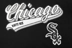 MLB CHICAGO WHITE SOX SCRIPT TAIL MEN'S RIB FLC PO HOODIE (BLACK/GRAY)