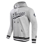 MLB CHICAGO WHITE SOX SCRIPT TAIL MEN'S RIB FLC PO HOODIE (HEATHER GRAY/BLACK)