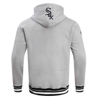 MLB CHICAGO WHITE SOX SCRIPT TAIL MEN'S RIB FLC PO HOODIE (HEATHER GRAY/BLACK)