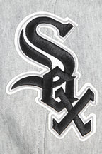 MLB CHICAGO WHITE SOX SCRIPT TAIL MEN'S RIB FLC PO HOODIE (HEATHER GRAY/BLACK)