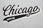 MLB CHICAGO WHITE SOX SCRIPT TAIL MEN'S RIB FLC PO HOODIE (HEATHER GRAY/BLACK)