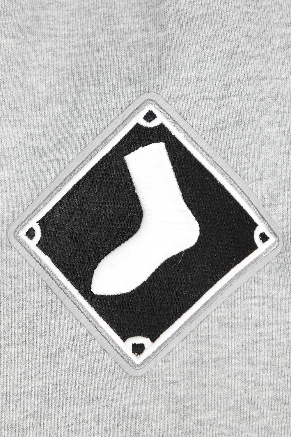 MLB CHICAGO WHITE SOX SCRIPT TAIL MEN'S RIB FLC PO HOODIE (HEATHER GRAY/BLACK)