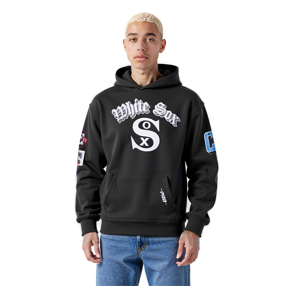 MLB CHICAGO WHITE SOX BEST OF CHANDAIL À CAPUCHON EN MOLLETON À ÉPAULES TOMBANTES POUR HOMME (NOIR)