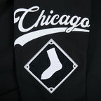MLB CHICAGO WHITE SOX LIVING LARGE CHANDAIL À CAPUCHON EN MOLLETON À ÉPAULES TOMBANTES POUR HOMME (NOIR)