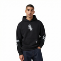 MLB CHICAGO WHITE SOX LIVING LARGE CHANDAIL À CAPUCHON EN MOLLETON À ÉPAULES TOMBANTES POUR HOMME (NOIR)