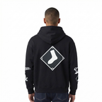 MLB CHICAGO WHITE SOX LIVING LARGE CHANDAIL À CAPUCHON EN MOLLETON À ÉPAULES TOMBANTES POUR HOMME (NOIR)