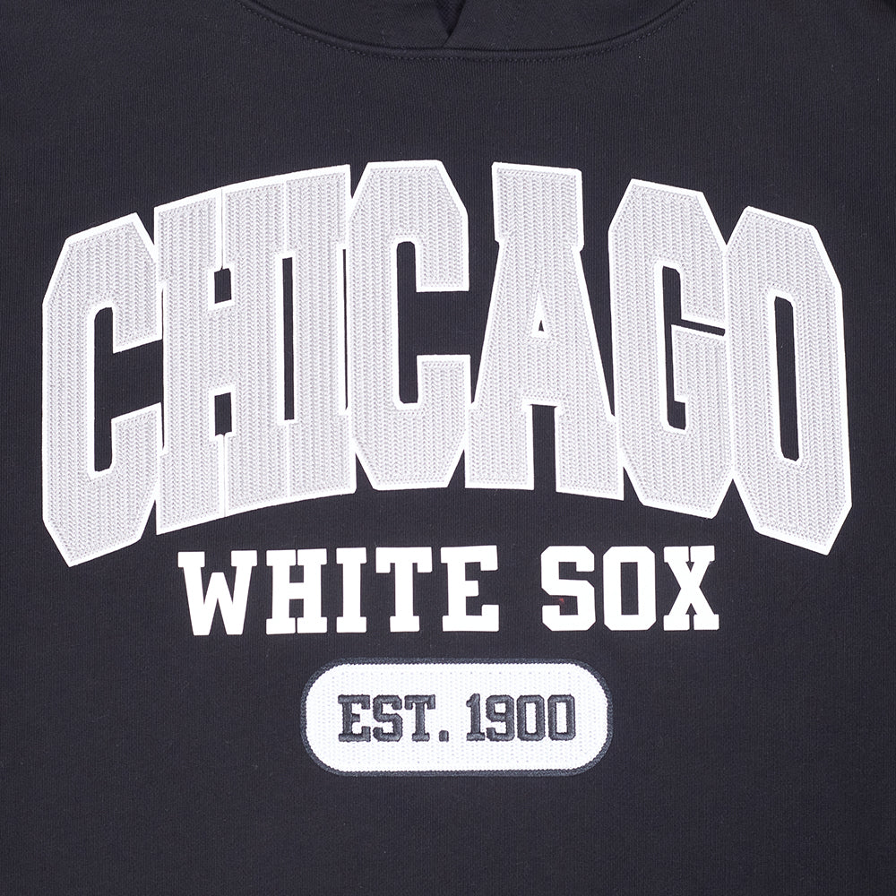 MLB CHICAGO WHITE SOX CITY ARCH CHANDAIL À CAPUCHON EN MOLLETON POUR HOMME (NOIR)