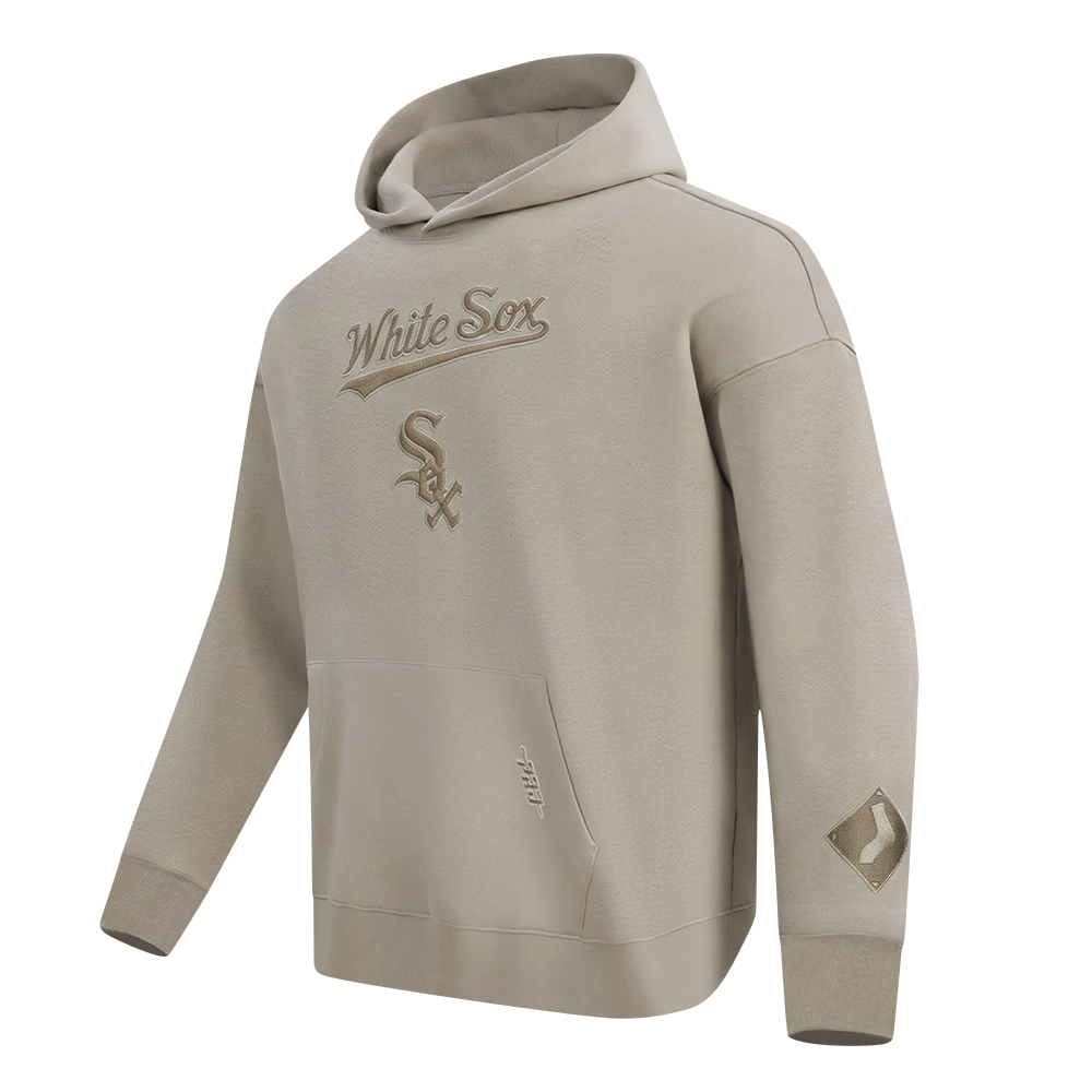 MLB CHICAGO WHITE SOX WINGSPAN MEN'S DROP SHOULDER FLC PO HOODIE v2 (TAUPE)