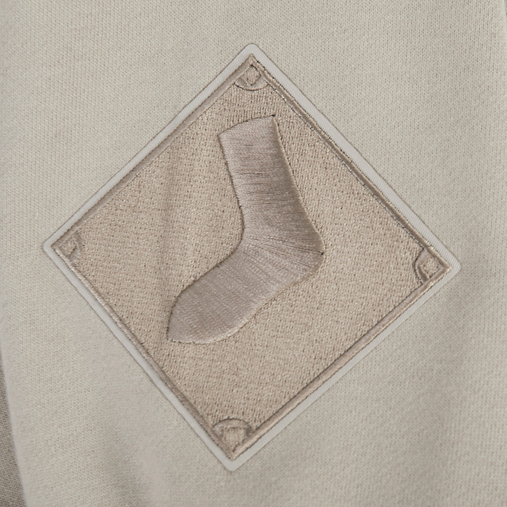 MLB CHICAGO WHITE SOX WINGSPAN MEN'S DROP SHOULDER FLC PO HOODIE v2 (TAUPE)