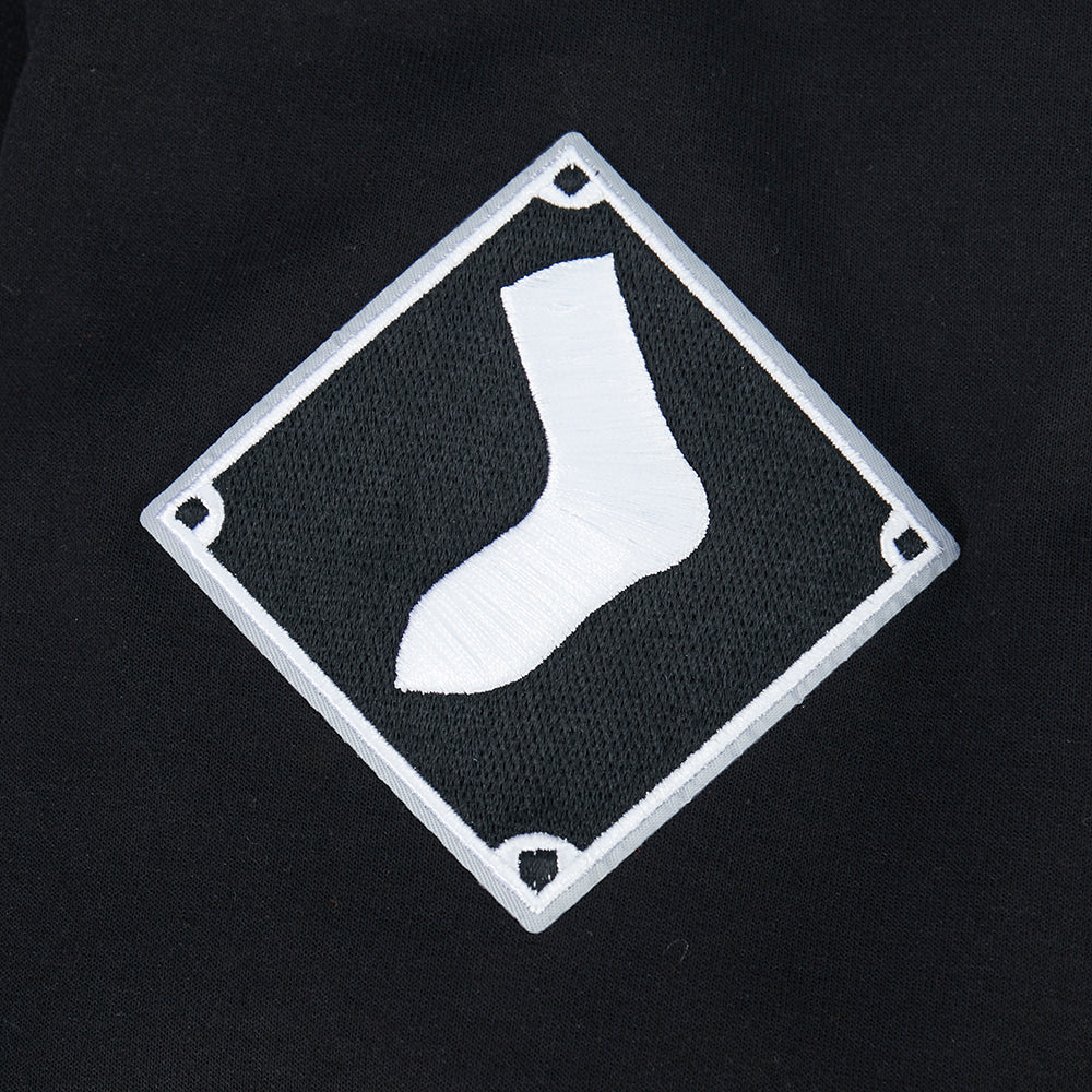 MLB CHICAGO WHITE SOX CLASSIC CHENILLE CHANDAIL À CAPUCHON EN MAILLE DOUBLE POUR HOMME (NOIR)