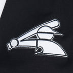 MLB CHICAGO WHITE SOX CLASSIC CHENILLE CHANDAIL À CAPUCHON EN MAILLE DOUBLE À GLISSIÈRE POUR HOMME (NOIR)