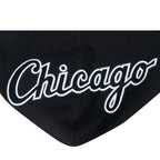 MLB CHICAGO WHITE SOX CLASSIC CHENILLE CHANDAIL À CAPUCHON EN MAILLE DOUBLE À GLISSIÈRE POUR HOMME (NOIR)