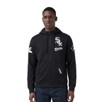 MLB CHICAGO WHITE SOX CLASSIC CHENILLE CHANDAIL À CAPUCHON EN MAILLE DOUBLE À GLISSIÈRE POUR HOMME (NOIR)