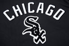 MLB CHICAGO WHITE SOX CLASSIC CHENILLE MEN'S  FULL ZIP PULLOVER HOODIE (BLACK)