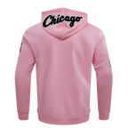 MLB CHICAGO WHITE SOX CLASSIC CHENILLE MEN'S FULL ZIP PULLOVER HOODIE (PINK)