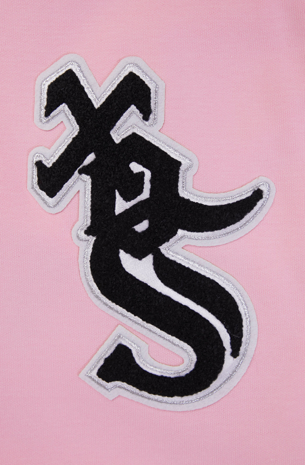 MLB CHICAGO WHITE SOX CLASSIC CHENILLE MEN'S FULL ZIP PULLOVER HOODIE (PINK)