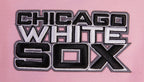 MLB CHICAGO WHITE SOX CLASSIC CHENILLE MEN'S FULL ZIP PULLOVER HOODIE (PINK)
