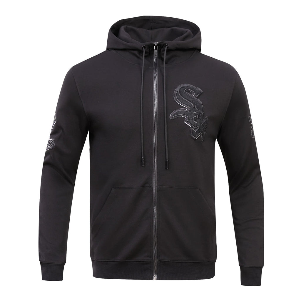 MLB CHICAGO WHITE SOX TRIPLE BLACK CHANDAIL À CAPUCHON À GLISSIÈRE (NOIR)