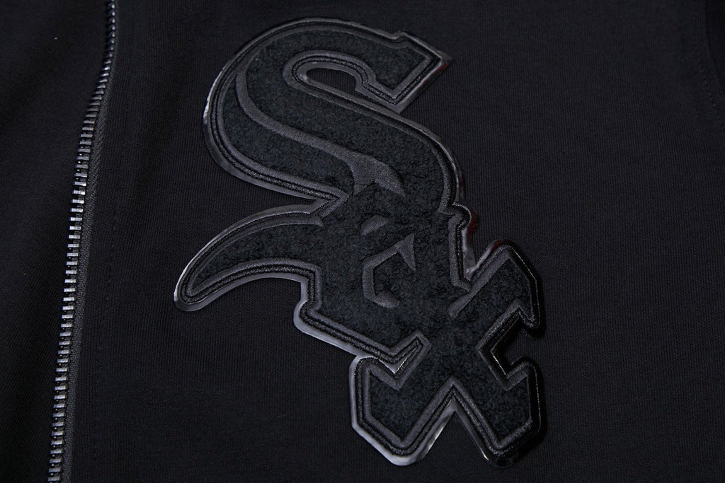 MLB CHICAGO WHITE SOX TRIPLE BLACK CHANDAIL À CAPUCHON À GLISSIÈRE (NOIR)