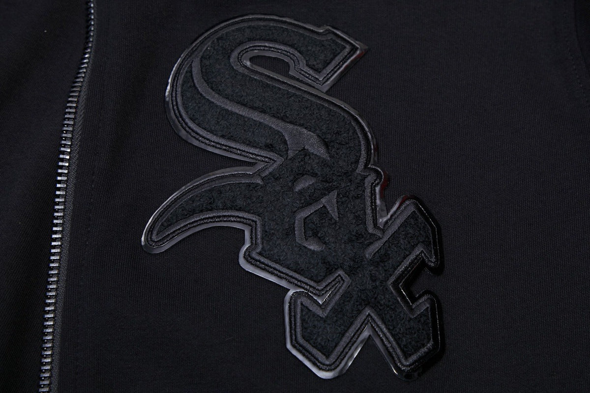 MLB CHICAGO WHITE SOX TRIPLE BLACK CHANDAIL À CAPUCHON À GLISSIÈRE (NOIR)