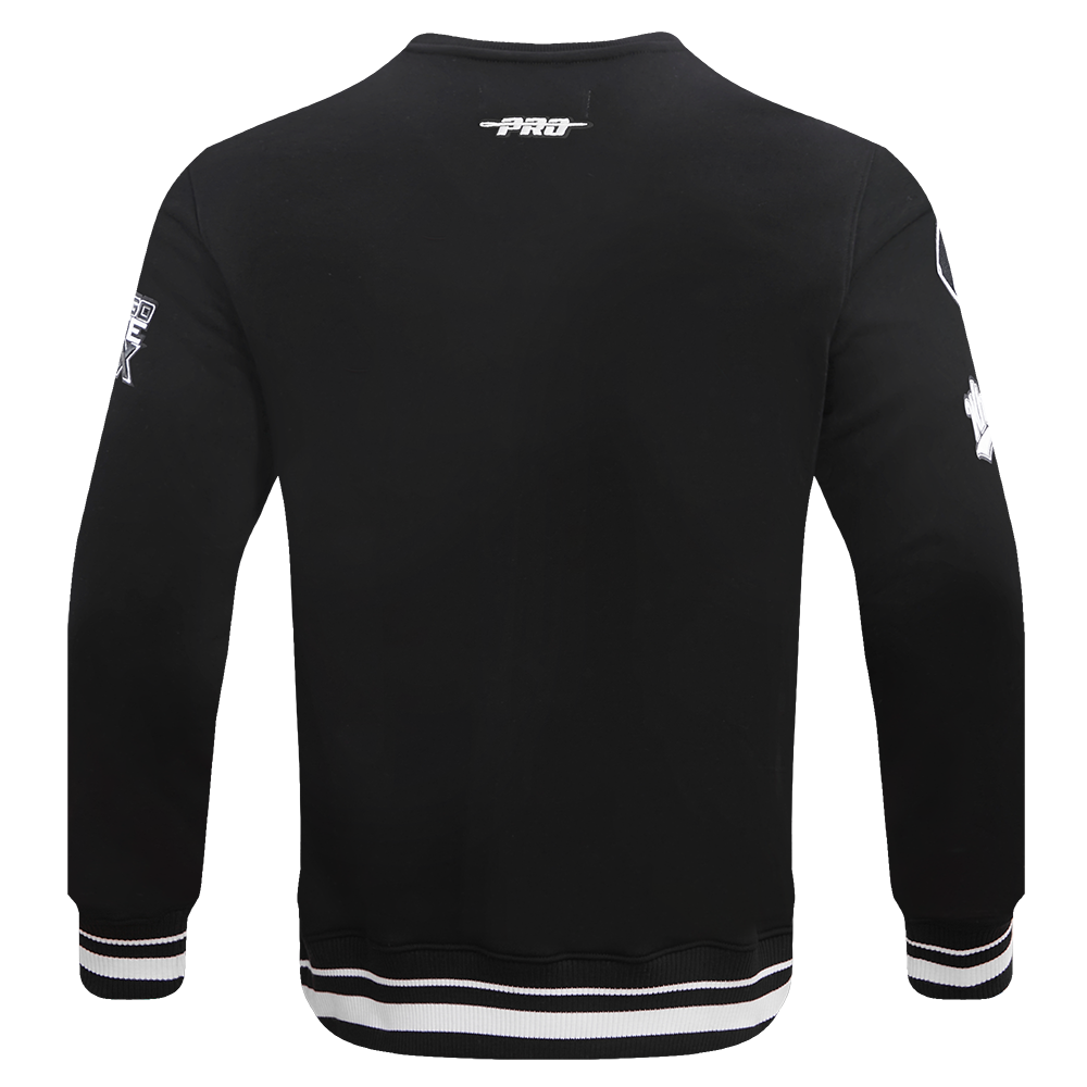 MLB CHICAGO WHITE SOX MASH UP MEN'S RIB FLC CREWNECK (BLACK/GRAY)