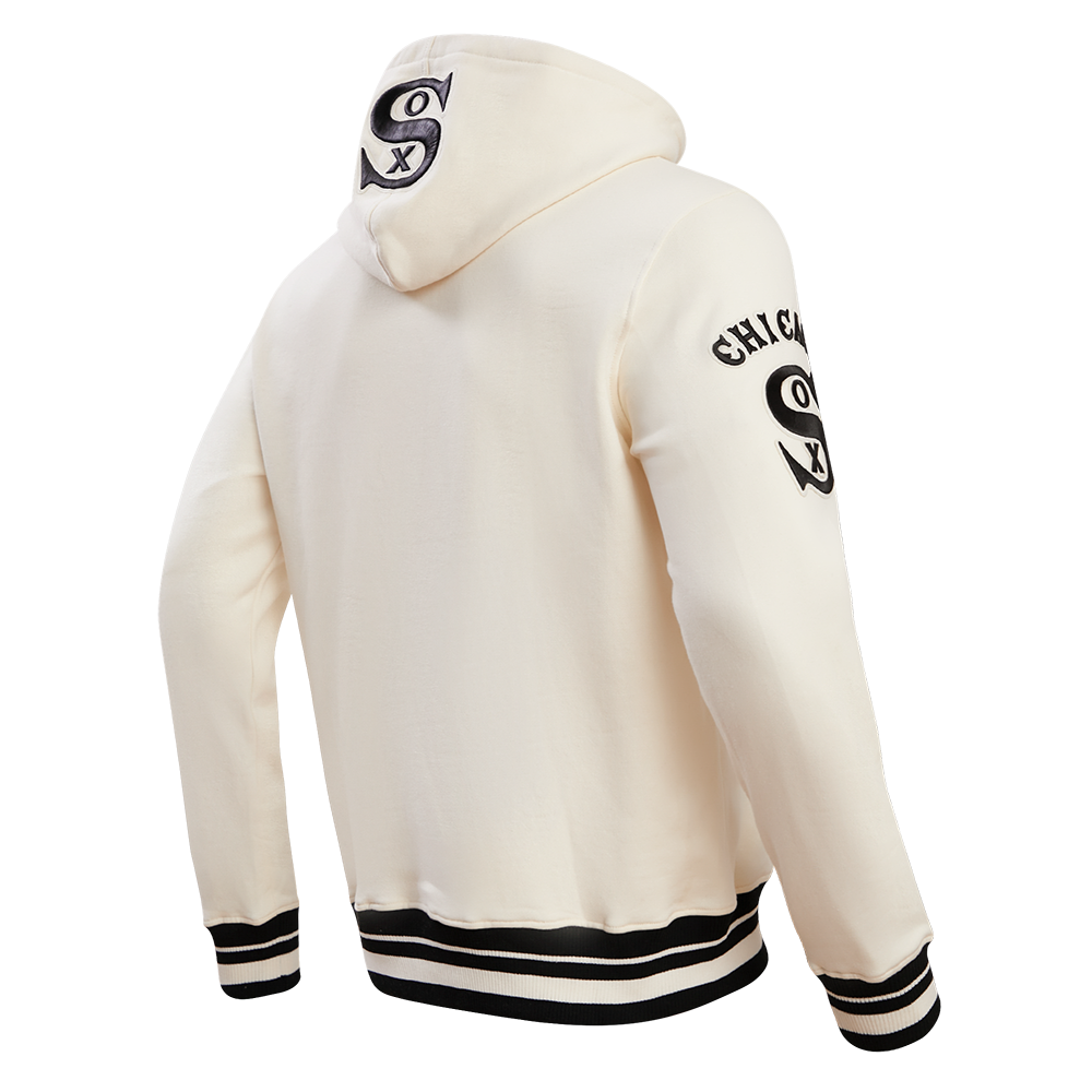MLB CHICAGO WHITE SOX RETRO CLASSIC CHANDAIL À CAPUCHON POUR HOMME (COQUILLE D'ŒUF/NOIR)