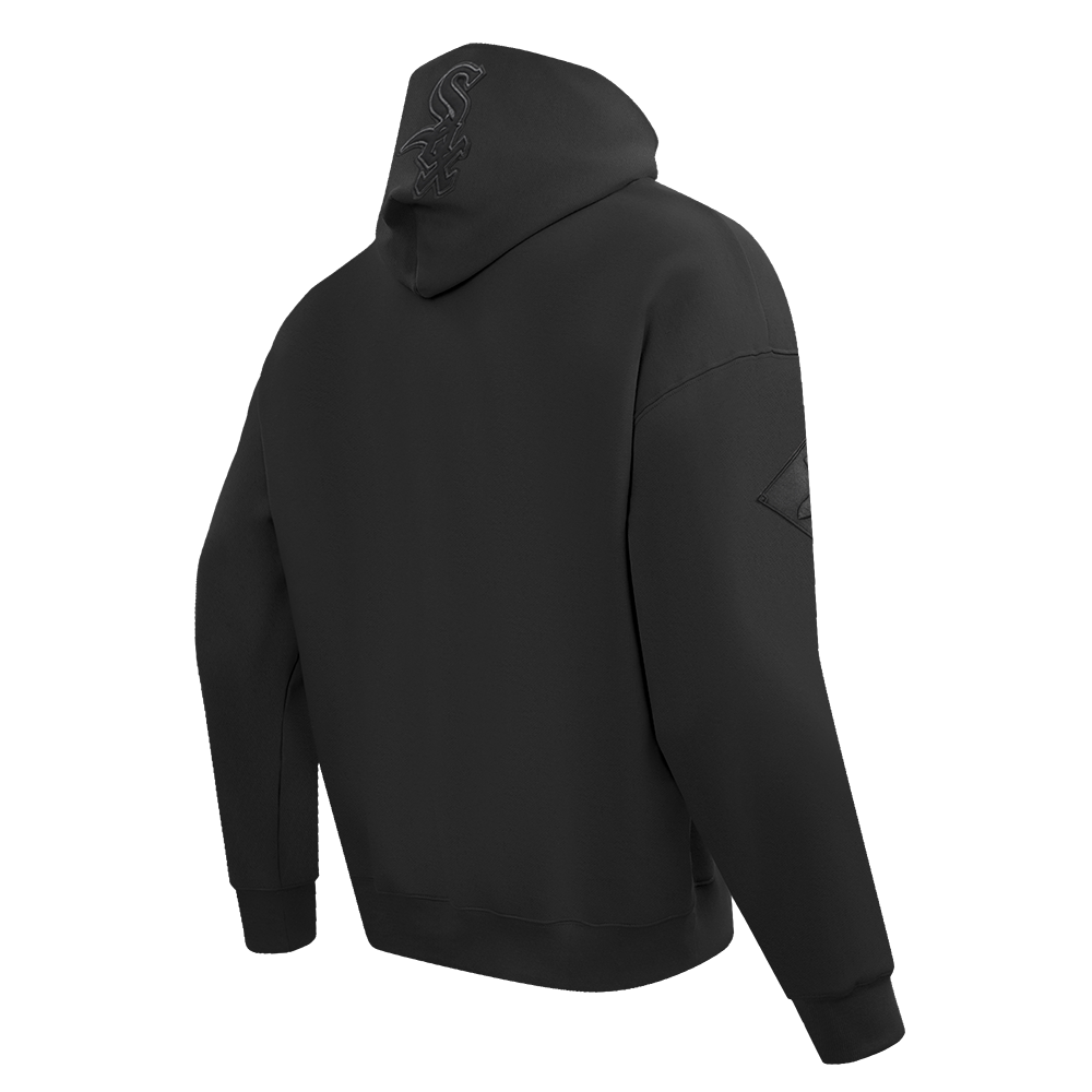 MLB CHICAGO WHITE SOX NEUTRAL CHANDAIL À CAPUCHON EN MOLLETON À ÉPAULES TOMBANTES POUR HOMME (NOIR)