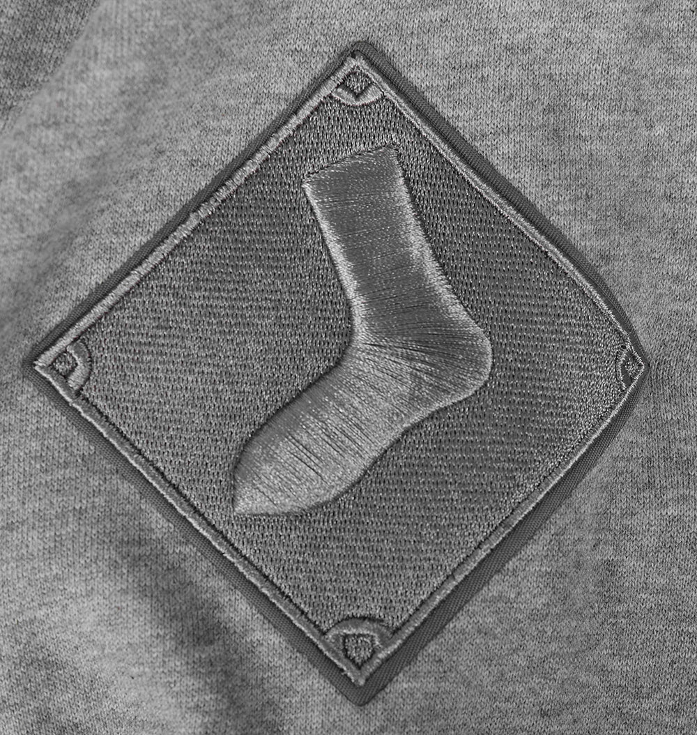 MLB CHICAGO WHITE SOX NEUTRAL CHANDAIL À CAPUCHON EN MOLLETON À ÉPAULES TOMBANTES POUR HOMME (GRIS CHINÉ FONCÉ)