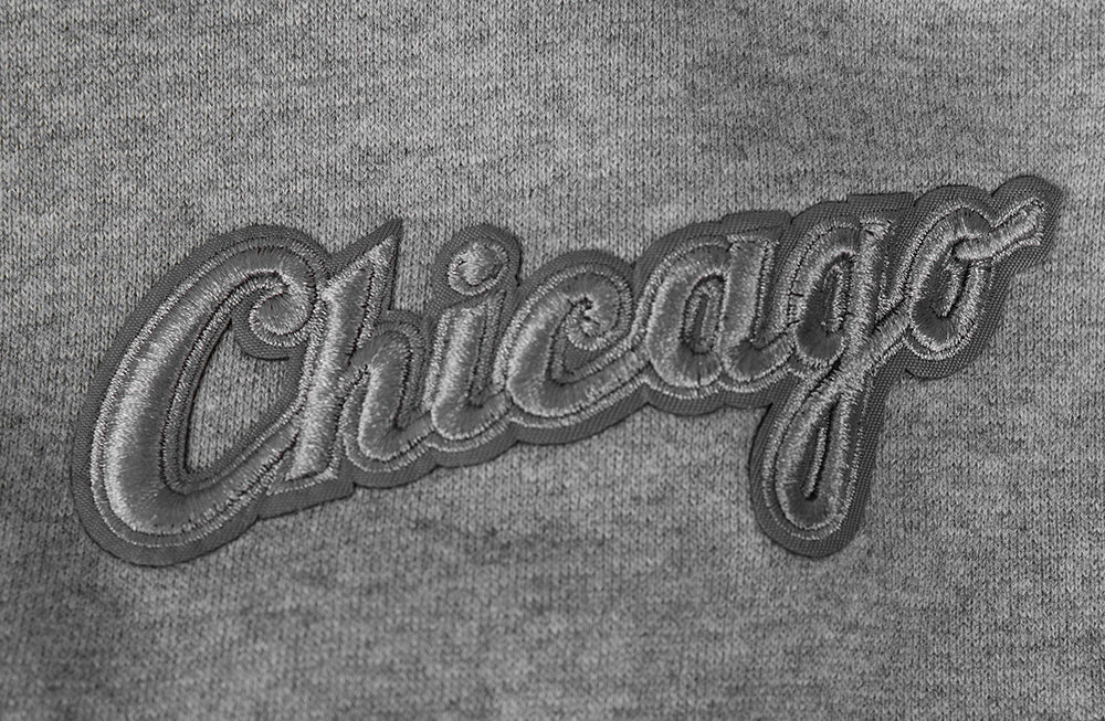 MLB CHICAGO WHITE SOX NEUTRAL CHANDAIL À CAPUCHON EN MOLLETON À ÉPAULES TOMBANTES POUR HOMME (GRIS CHINÉ FONCÉ)