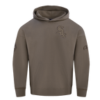 MLB CHICAGO WHITE SOX NEUTRAL MEN'S  DROP SHOULDER FLC PO HOODIE (DARK TAUPE)