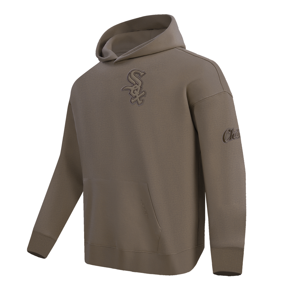 MLB CHICAGO WHITE SOX NEUTRAL MEN'S  DROP SHOULDER FLC PO HOODIE (DARK TAUPE)