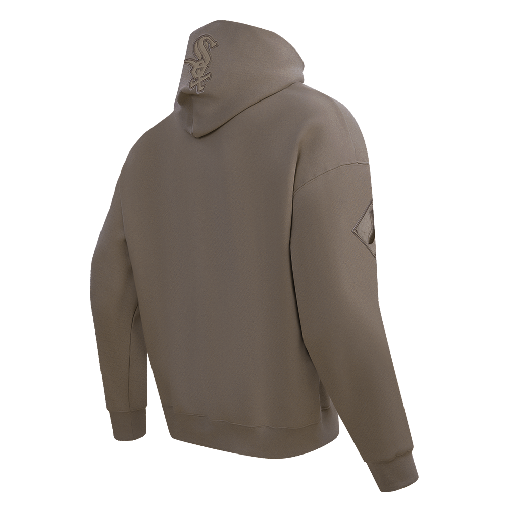 MLB CHICAGO WHITE SOX NEUTRAL MEN'S  DROP SHOULDER FLC PO HOODIE (DARK TAUPE)
