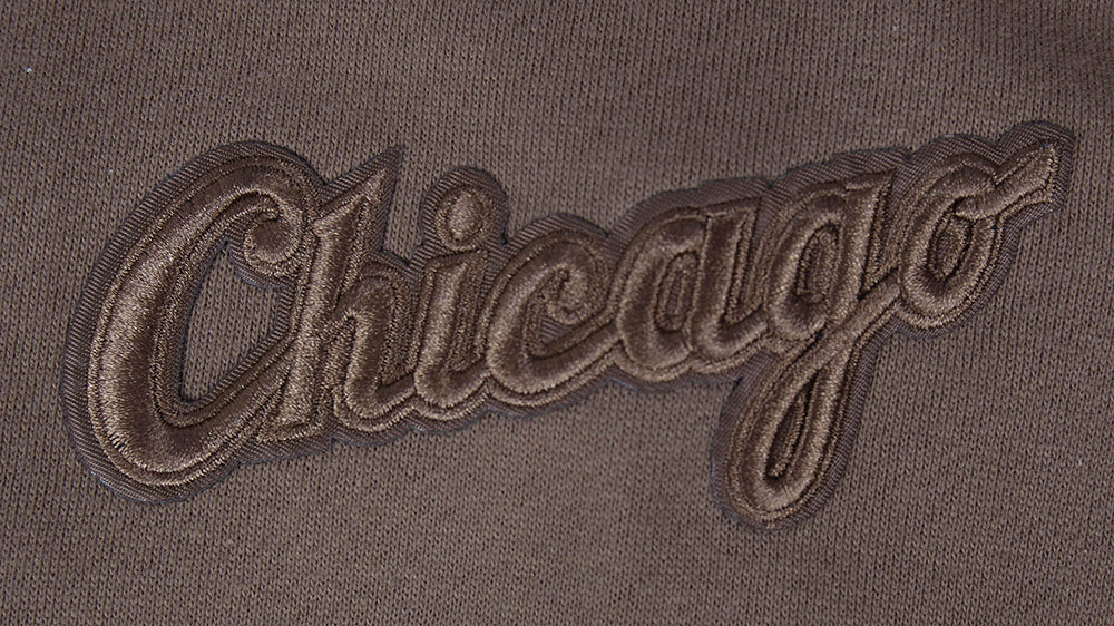 MLB CHICAGO WHITE SOX NEUTRAL MEN'S  DROP SHOULDER FLC PO HOODIE (DARK TAUPE)