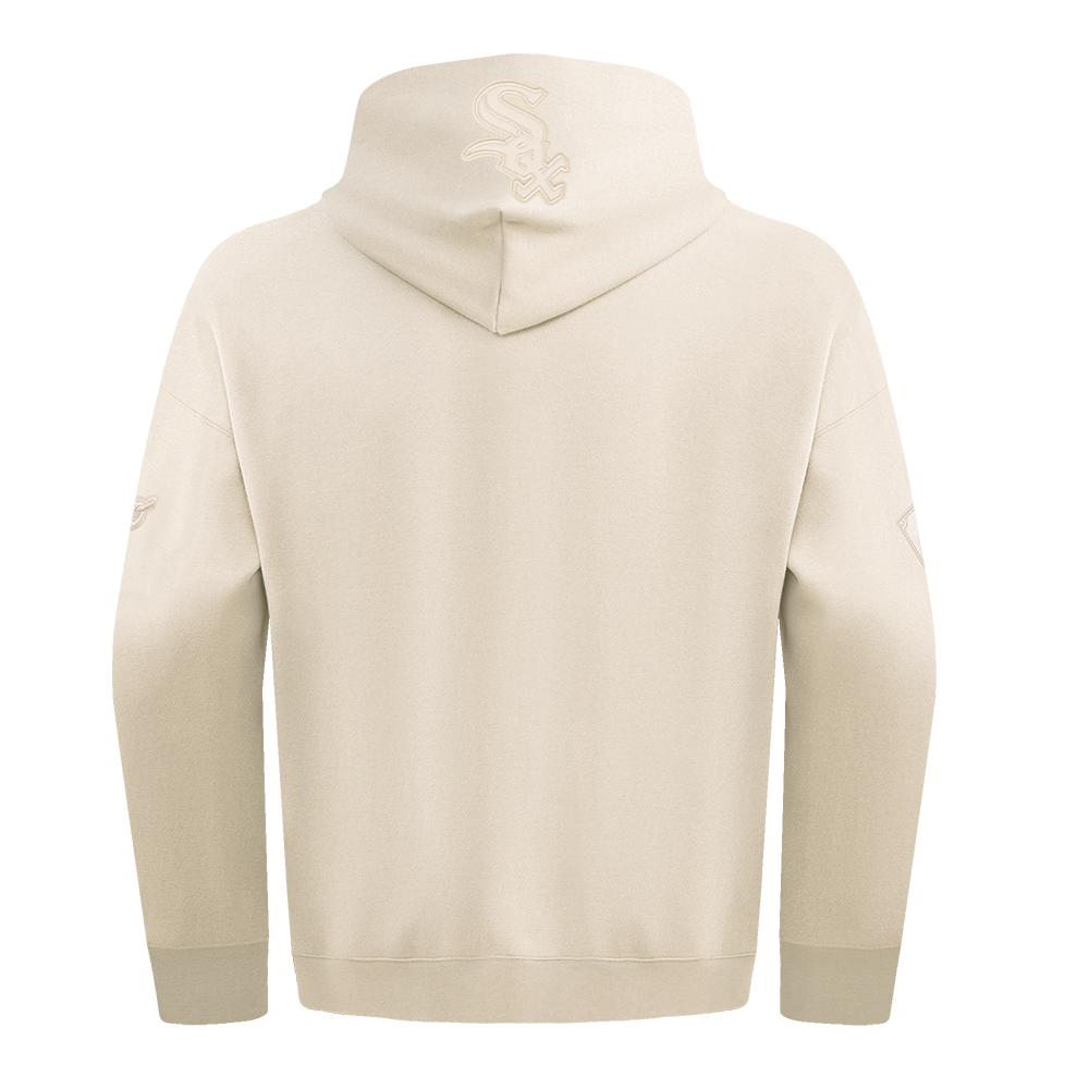 MLB CHICAGO WHITE SOX NEUTRAL MEN'S  DROP SHOULDER FLC PO HOODIE (EGGSHELL)