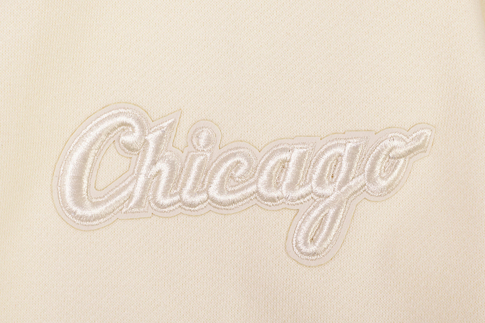 MLB CHICAGO WHITE SOX NEUTRAL MEN'S  DROP SHOULDER FLC PO HOODIE (EGGSHELL)