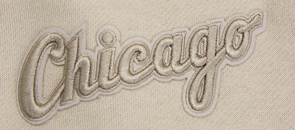 MLB CHICAGO WHITE SOX NEUTRAL MEN'S  DROP SHOULDER FLC PO HOODIE (TAUPE)