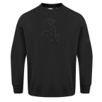 MLB CHICAGO WHITE SOX NEUTRAL MEN'S  DROP SHOULDER FLC CREWNECK (BLACK)