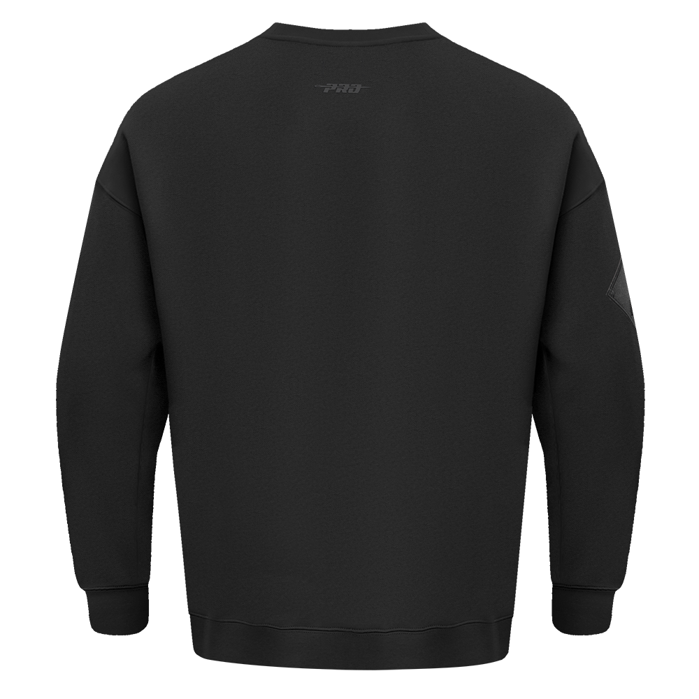 MLB CHICAGO WHITE SOX NEUTRAL MEN'S  DROP SHOULDER FLC CREWNECK (BLACK)