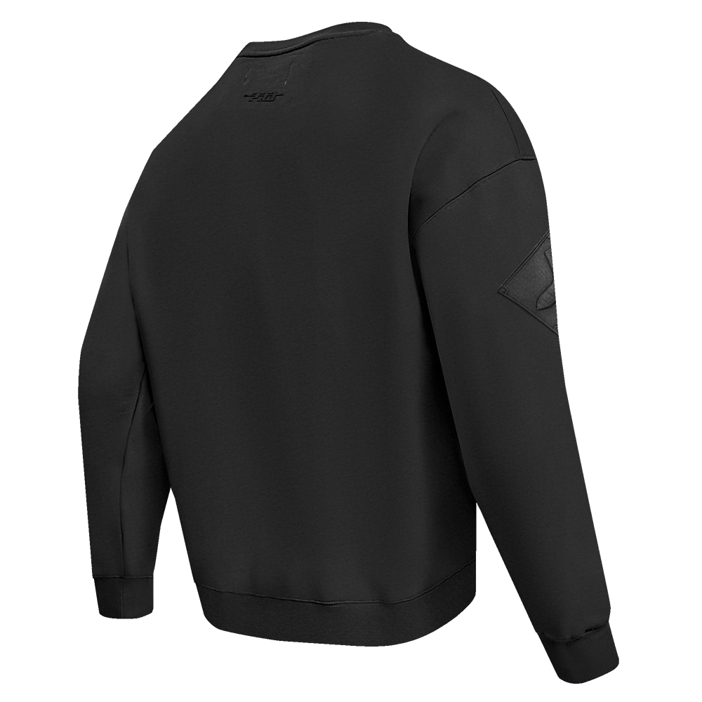 MLB CHICAGO WHITE SOX NEUTRAL MEN'S  DROP SHOULDER FLC CREWNECK (BLACK)