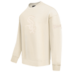 MLB CHICAGO WHITE SOX NEUTRAL MEN'S  DROP SHOULDER FLC CREWNECK (EGGSHELL)