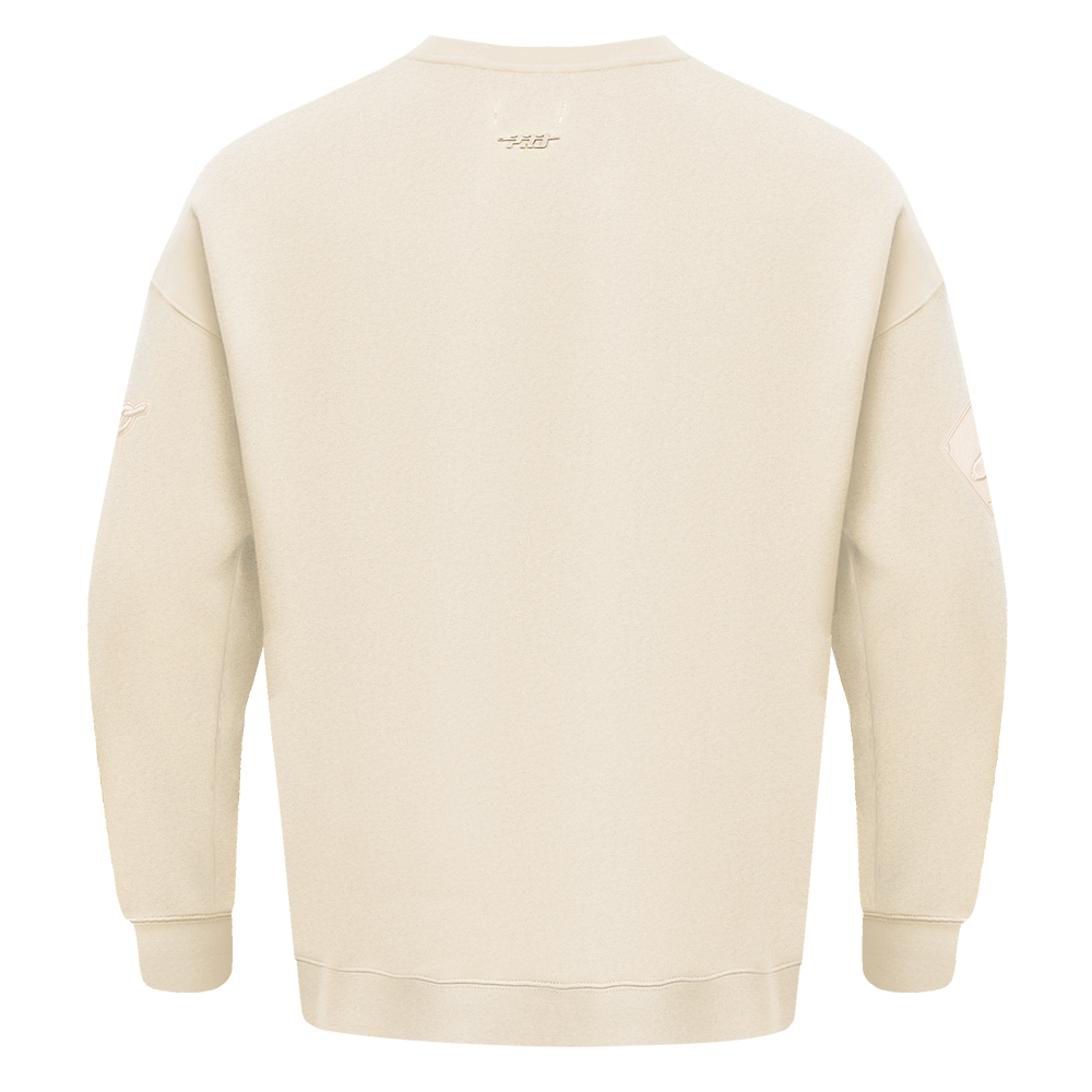 MLB CHICAGO WHITE SOX NEUTRAL MEN'S  DROP SHOULDER FLC CREWNECK (EGGSHELL)