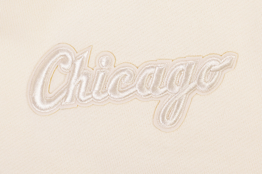 MLB CHICAGO WHITE SOX NEUTRAL MEN'S  DROP SHOULDER FLC CREWNECK (EGGSHELL)