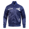 MLB CHICAGO WHITE SOX SOUVENIR BLOUSON EN SATIN POUR HOMME (MARINE)