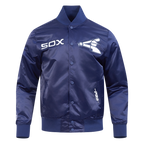 MLB CHICAGO WHITE SOX SOUVENIR BLOUSON EN SATIN POUR HOMME (MARINE)